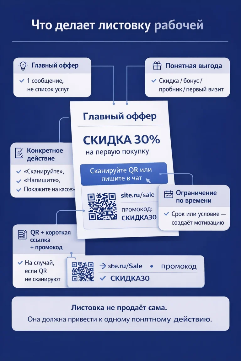 Что делает листовку рабочей